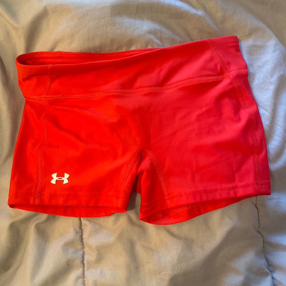 Red Under Armour Compression Shorts